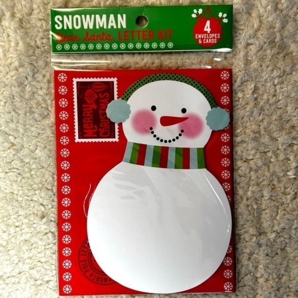 🎄2/$10 OOLY "Snowman" Dear Santa Letter Kit with Cards + Envelopes